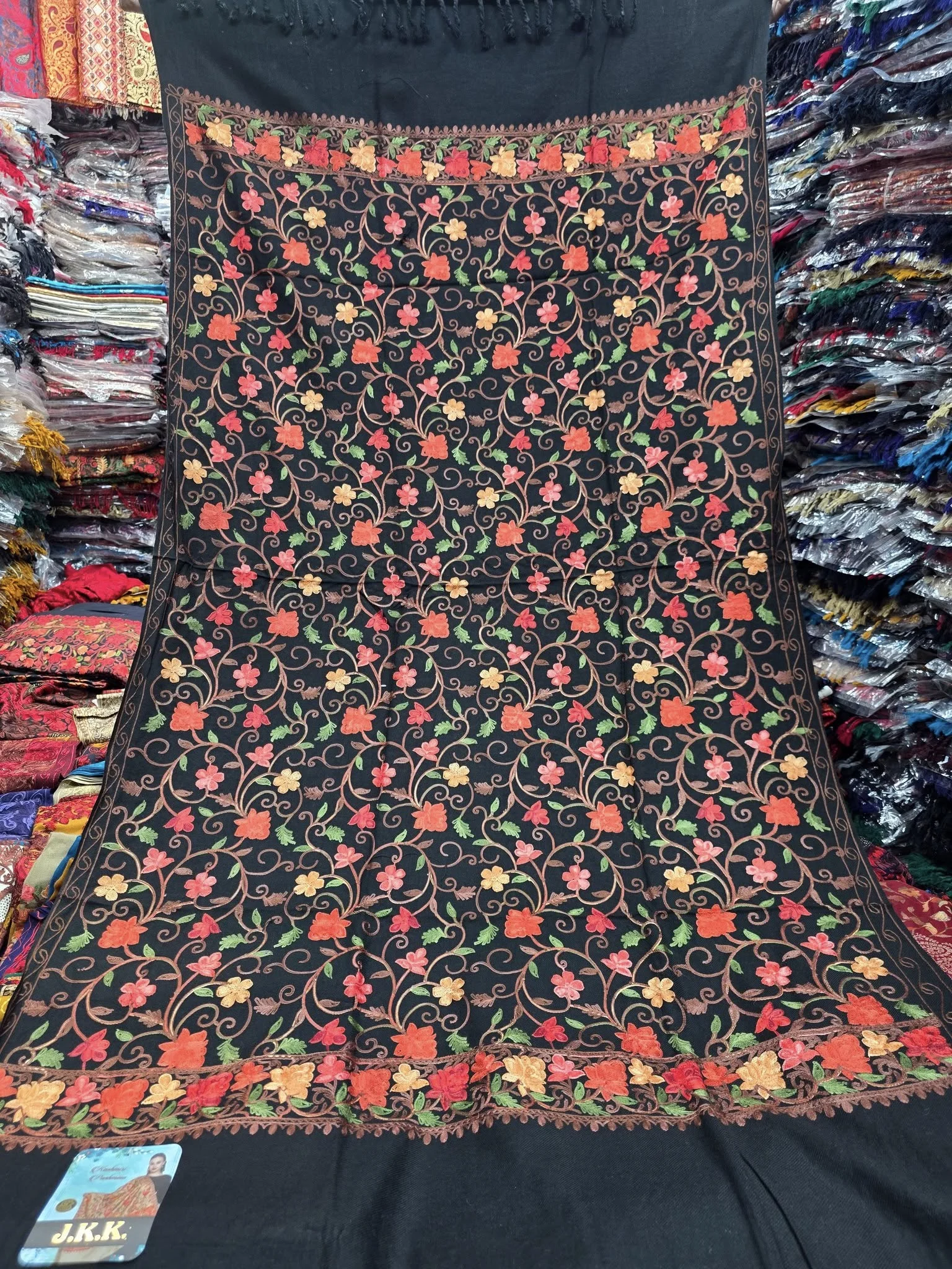 2128- 2 Indian Kashmiri Shawl Jkk - Code 2128 - Image 1