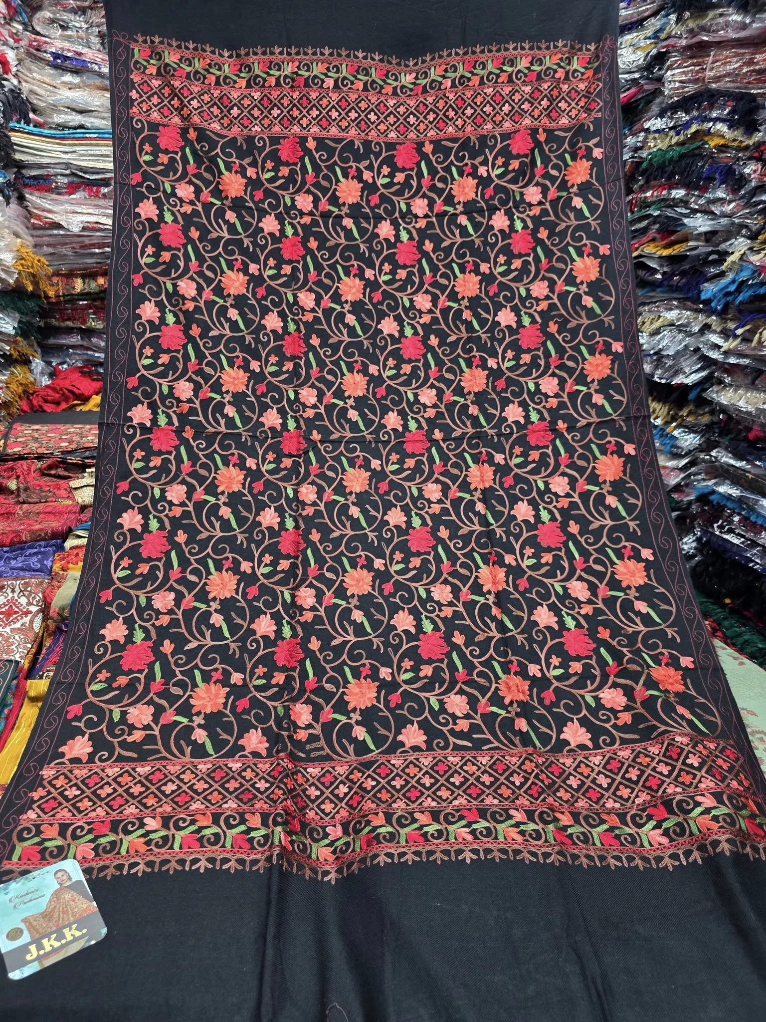 3150-2 Indian Kashmiri Shawl Jkk - Code 3150 - Image 1