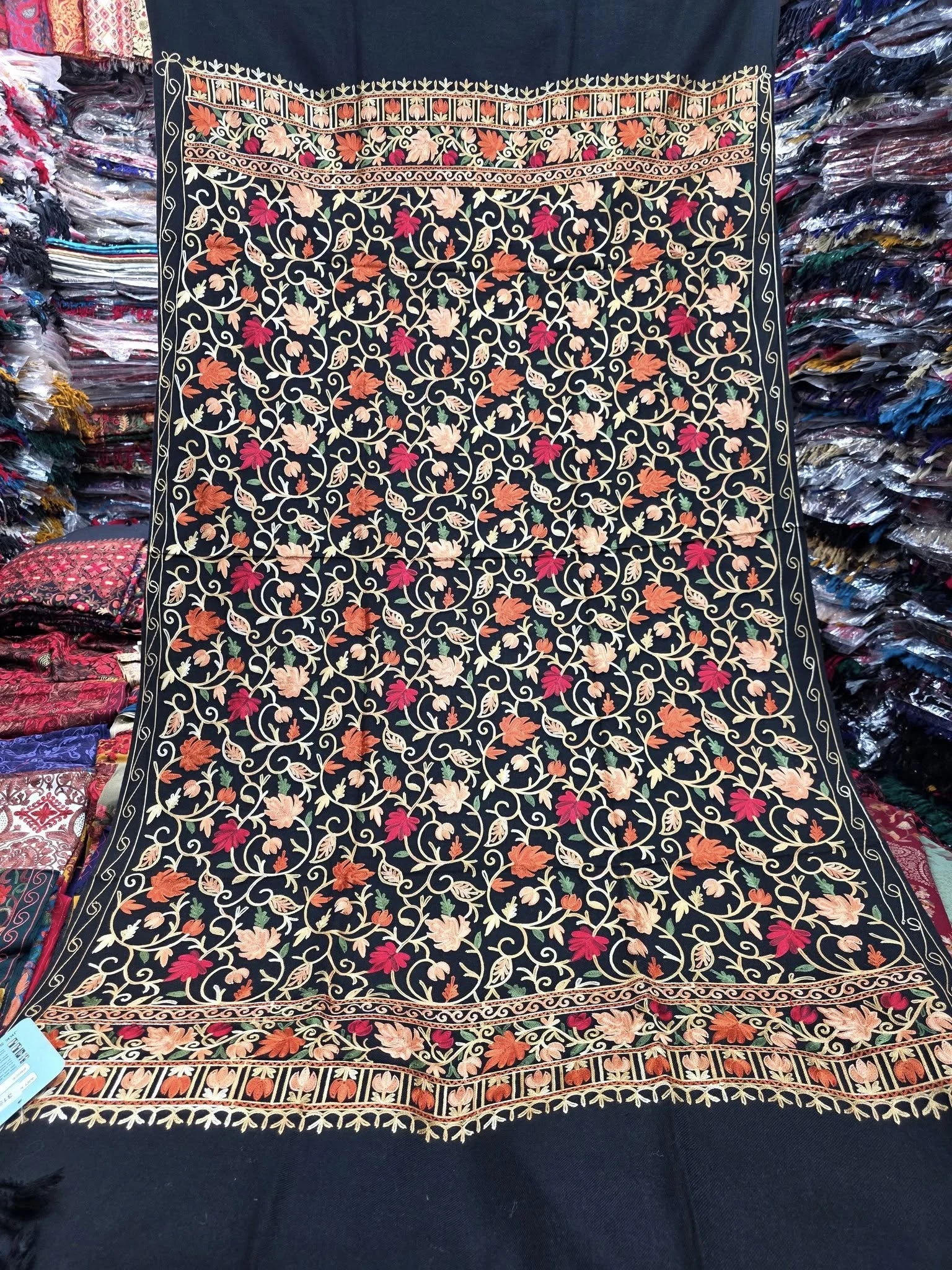 3153 -2 Indian Kashmiri Shawl Jkk - Code 3153 - Image 1