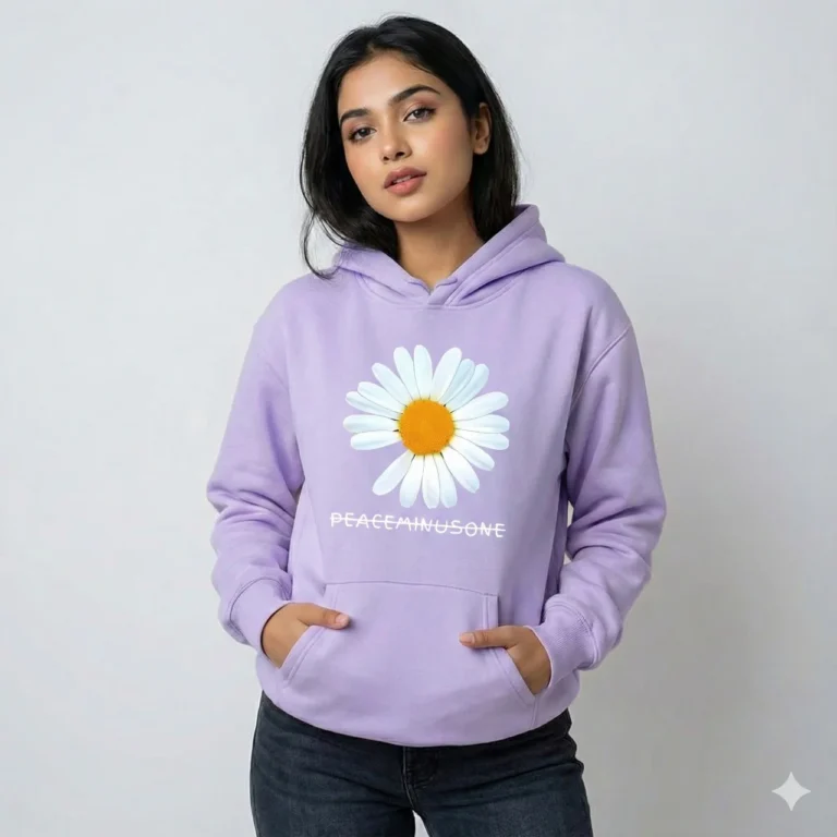 Flower Printed Girls Hoodie HD29