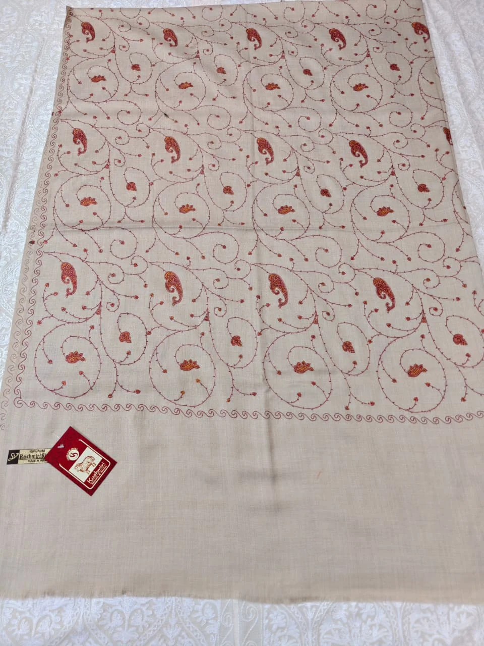 JF Kashmiri Shawl RKK - (73) Indian Kashmiri Shawl Rkk - Code Jf73 - Image 1