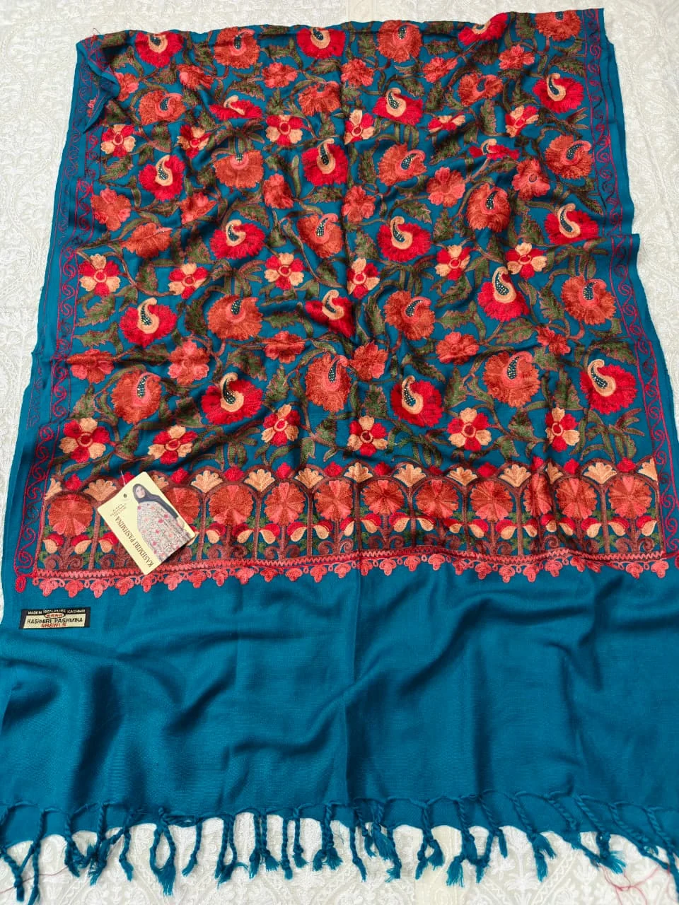 JF Kashmiri Shawl RKK - (74) Indian Kashmiri Shawl Rkk - Code Jf74 - Image 1